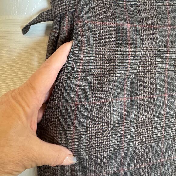 Express Brown Tweed Pants Size M 78 Y2L Mad Men Vibes Secondhand Hot - Picture 8 of 13